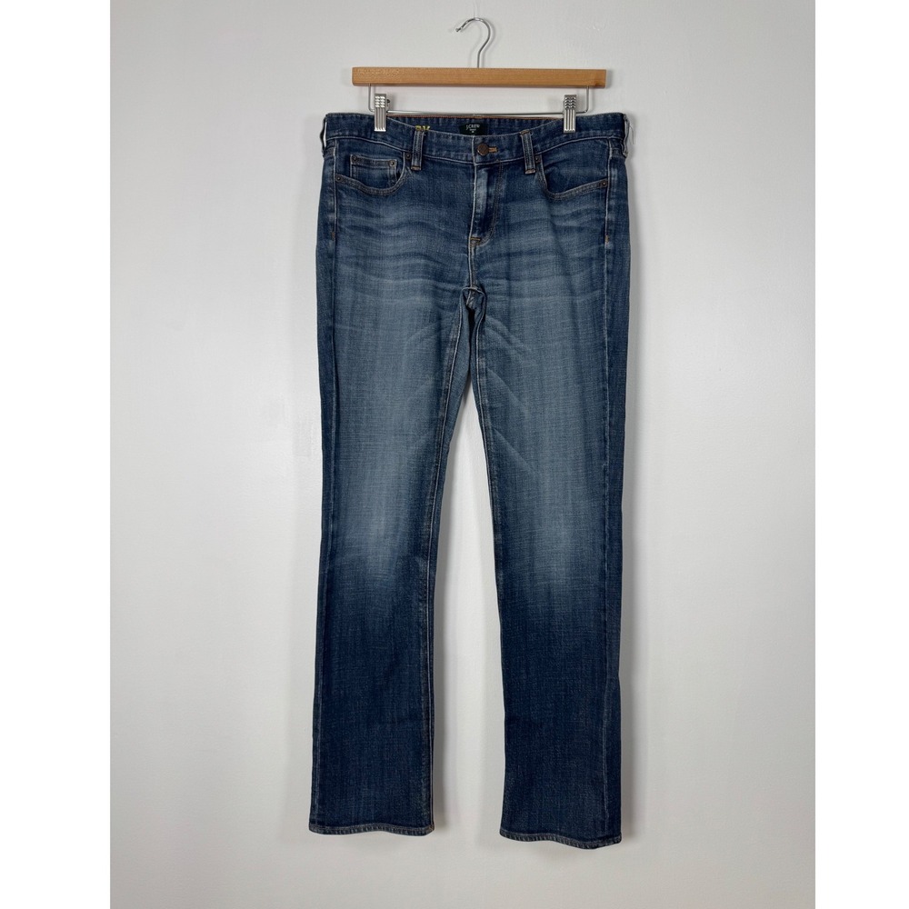 Classic J.Crew Womens 30R Matchstick Jeans Blue Medium Wash Stretch 19023 Denim